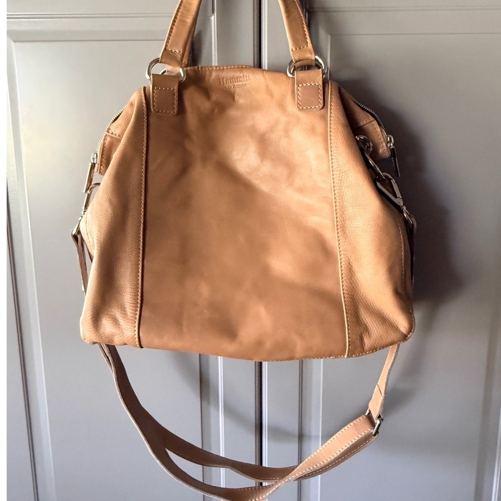 Hammitt Los Angeles Leather Crossbody Bag, Tan Silvertone Hardware - Picture 3 of 16